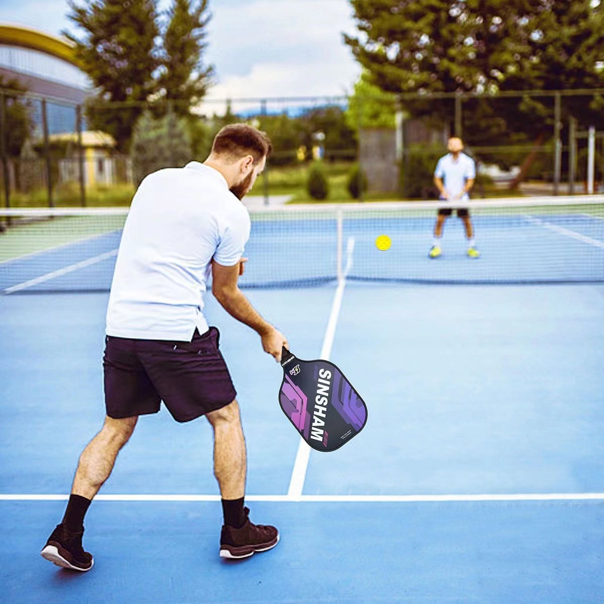 Enhance Your Pickleball Skills with 4 Fiberglass Graphite Rackets Balls and Bag Set