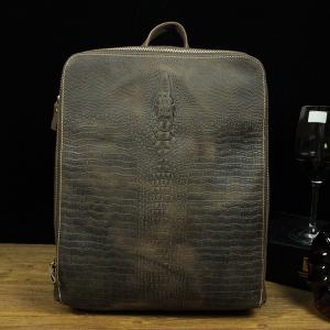 China Slim Large Genuine Leather Laptop Backpack Mens Ladies Women'S wholesale