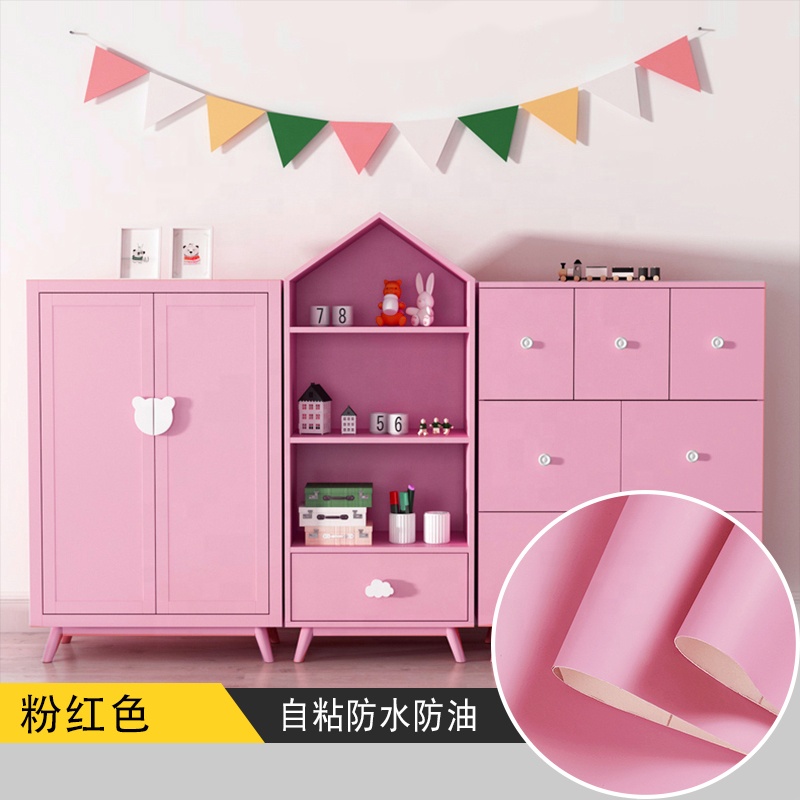 Decorative Film PVC Soft Touch Wallpaper Wardrobe Door Stickers 122cm Width