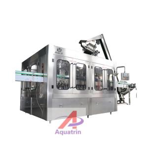 China SS304 7.5KW 0.6MPa Mineral Water Filling Machine PLC Monoblock wholesale