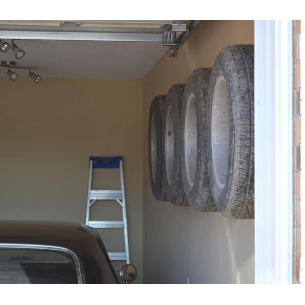Functional Wall Shelf Support Heavy Duty Multifunction Steel Garage Tire Rack
