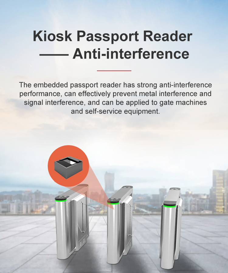 166*190*143mm Dimension Sinosecu ID Card Scanner Passport Card Reader for Standards