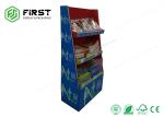 Multi Shelves Cardboard Floor Displays , Customizied Reusable Cardboard Book