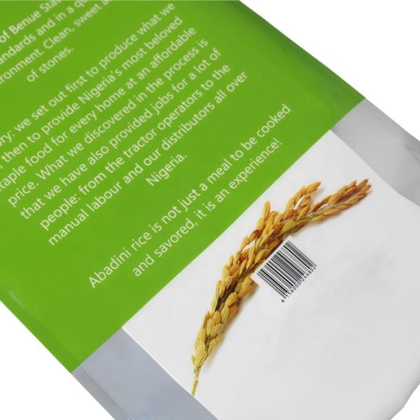 Custom Printing Plastic 1kg 2kg 5kg 10kg Size Of Basmati Vacuum Rice Bag With Handle