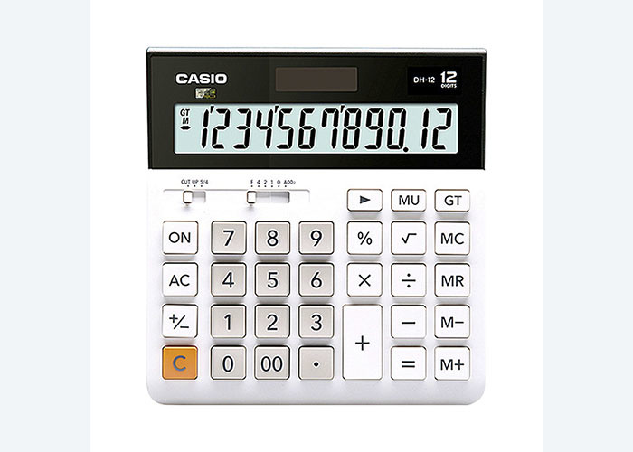 For Casio DH-12 calculator Extra wide models Bank accounting office business 12 bit dual power computer