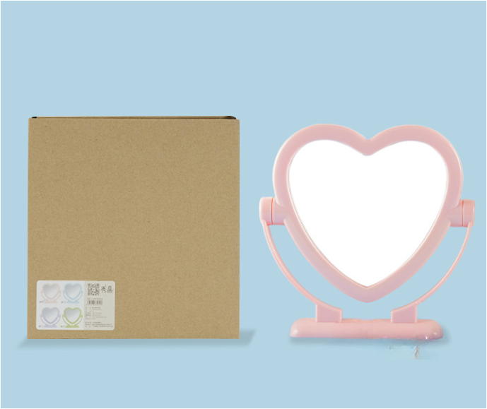 Small Table Top Stand Portable Cosmetic Mirror Individual Carton Packing for Make-Up