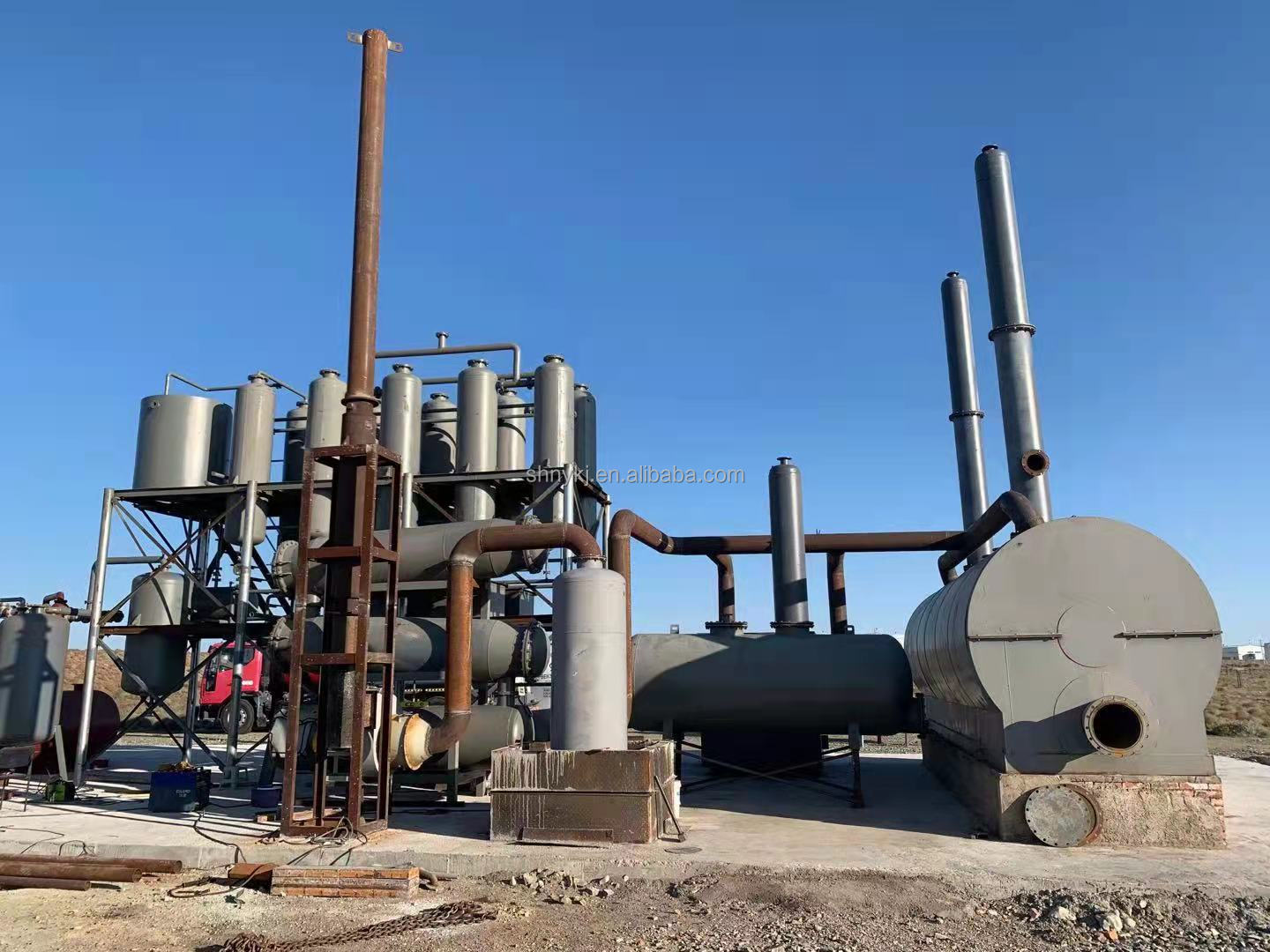 Used Oil Re Refining System For Recycling Black Engine Oil Eco Friendly