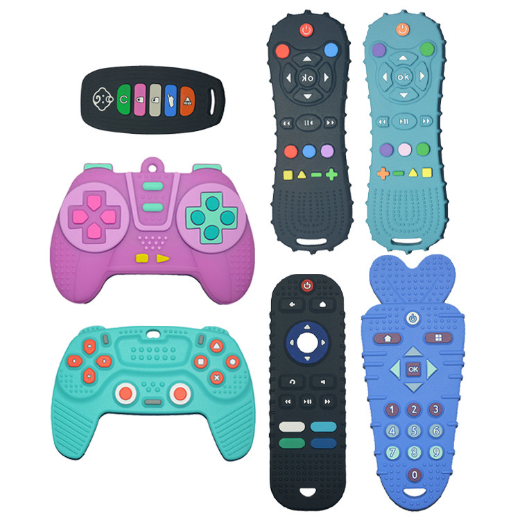 OEM ODM Silicone Baby Teether Funny TV Remote Control Teething Toy
