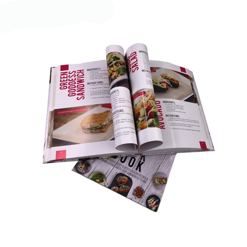 Custom Color Softcover Food Recipe Book Printing Hot Foil Stamping