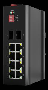 China 65 Series Din Rail Industrial POE Switch Unmanagement 8 Port SFP Switch wholesale