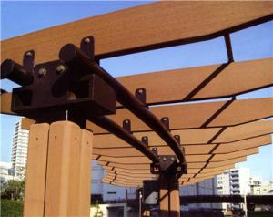 China Temperature Resistant WPC Pergola UV Resistance Garden Wooden Covered Pergola wholesale