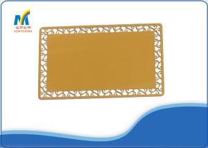 China Golden DIY Sublimation Blank Aluminum Business Cards 75 * 43 Mm Printing Size wholesale