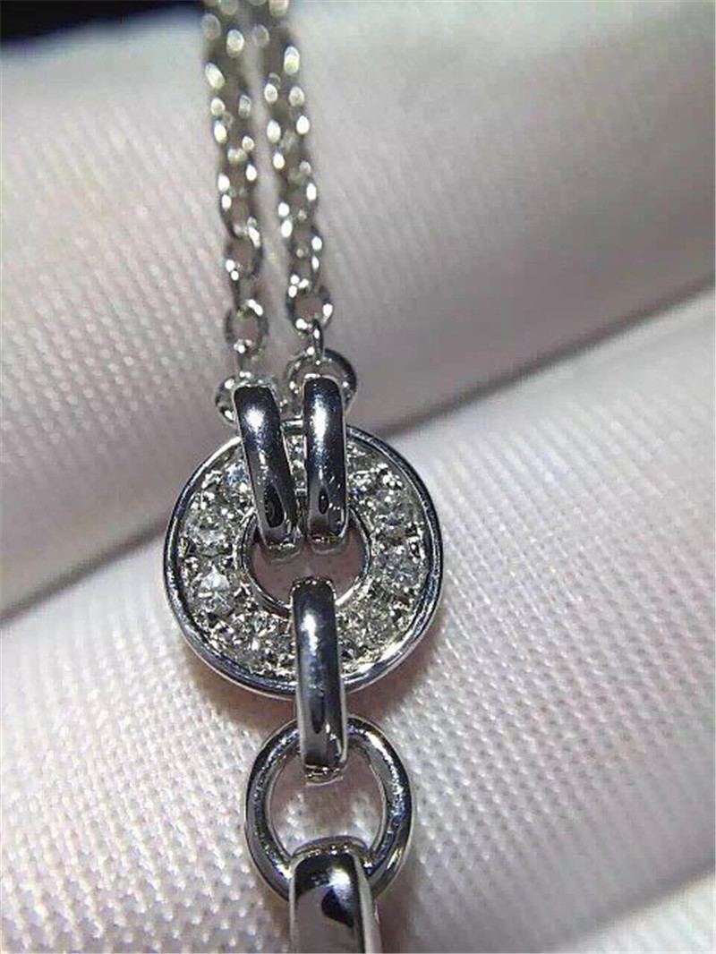 Real low price and high quality jewels B diamond necklace 18k gold diamond luxury low price jewel necklace