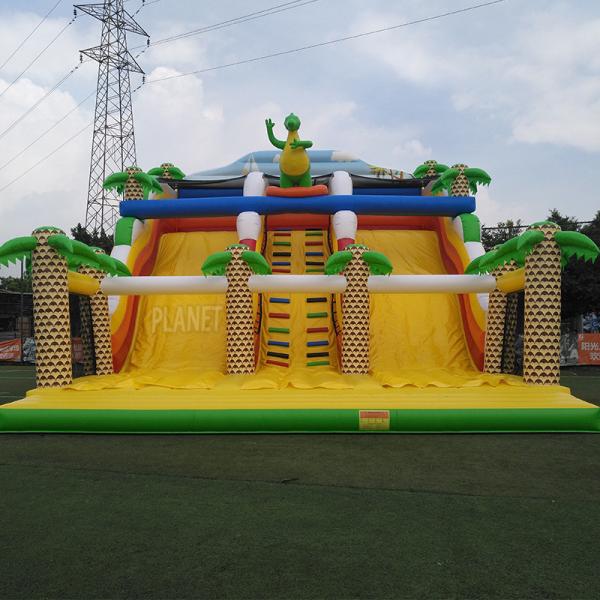 Commercial Grade Palm Tree Theme Inflatable Dinosaur Bouncy Castle Inflatable