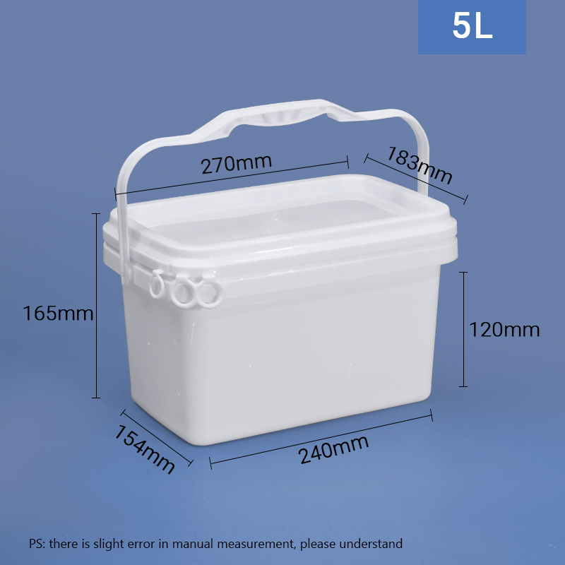 1.5L-25L Square Rectangle PP Bucket With Lid For Silk Screen / Heat Transfer Printing