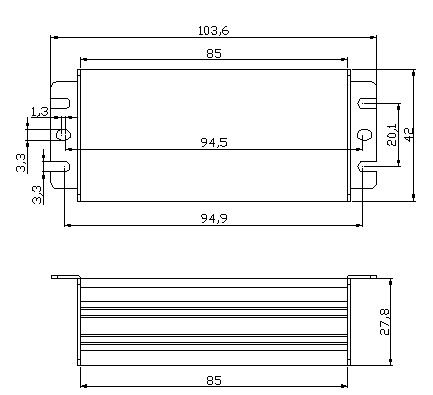 Constant Current 10W LED Driver Single Output Ip65 70v 300ma Led Power Supply