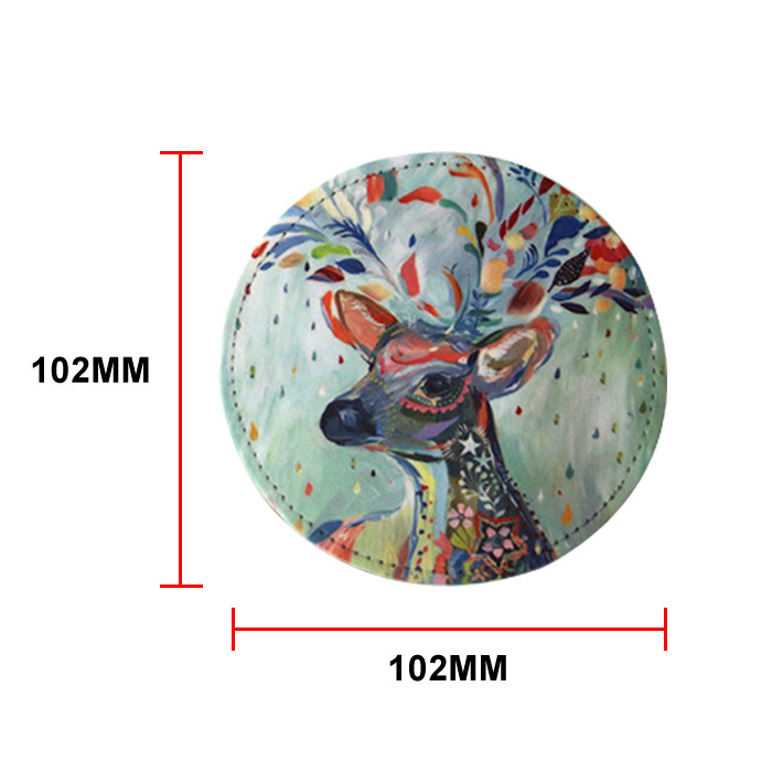 10*10cm Custom Leather Coaster Blanks For Sublimation Photo Printing