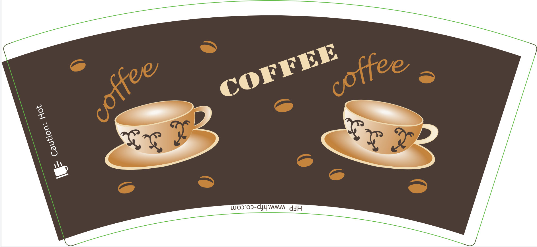 Biodegradable Paper Cup Fan Cuatom Size And Color PE Coated For Coffee Cup