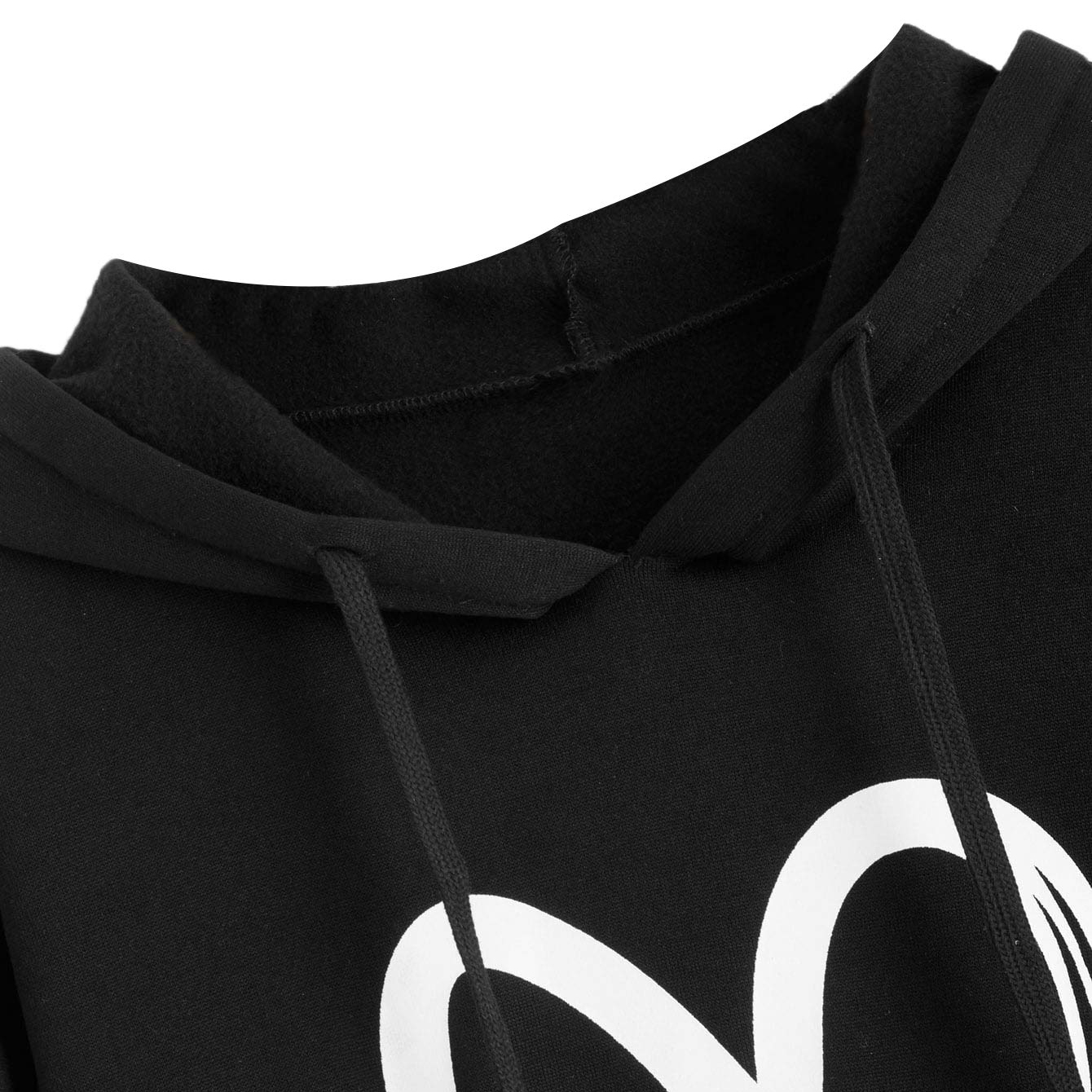 Custom Embroidery Hoodie Fall Fashion Trend Women'S Casual Heart Print Long Sleeve Pullover