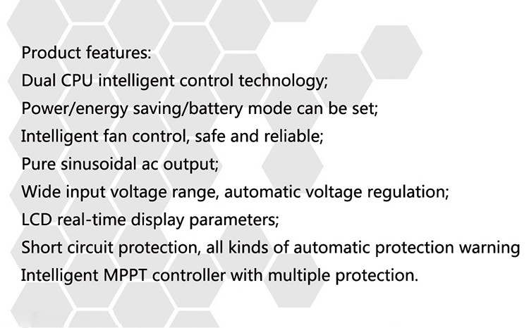 24vdc To 120vac 50Hz High Wattage Power Inverter 3KW Solar Inverter