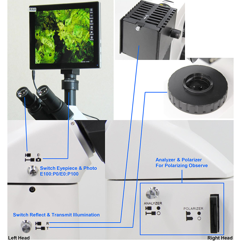 50X - 400X Research Metallurgical Optical Microscope Bright Field Microscopes A13.0211