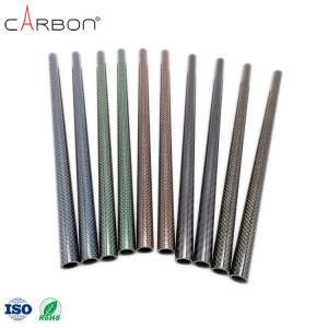 China High Strength Black Color Camouflage Carbon Fiber Tube With 0.001% N Content wholesale