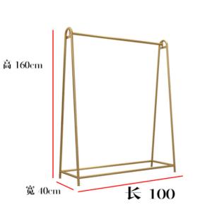 China Metal Garment Clothes Store Rack Gold Color CE Certificate TGL ODM wholesale