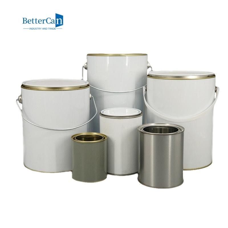 3.7L Empty Paint Jars Custom Printed Tin Cans With Lever Lids ISO9001