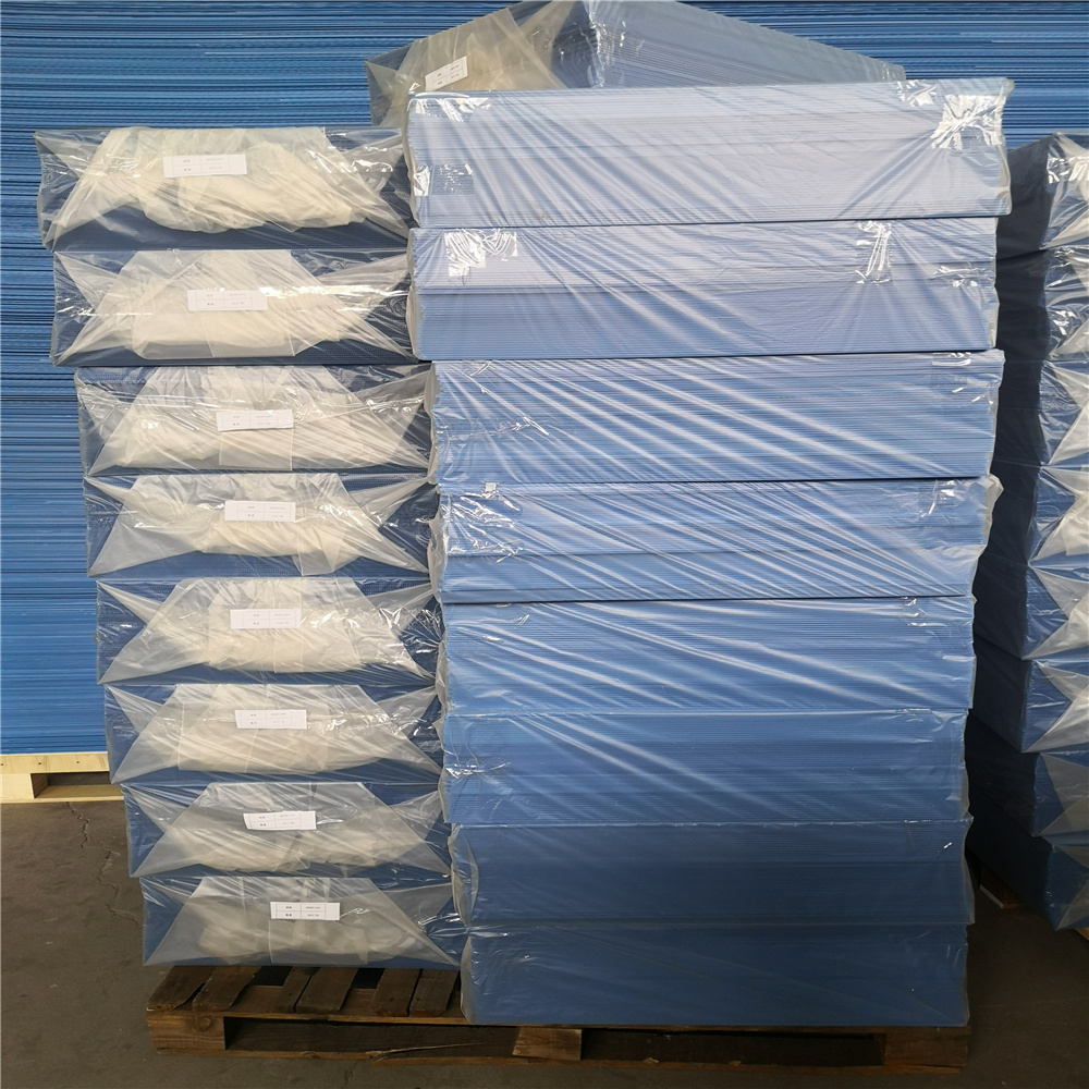 Blue Corrugated Plastic Compartments For Spare Parts Turn Over