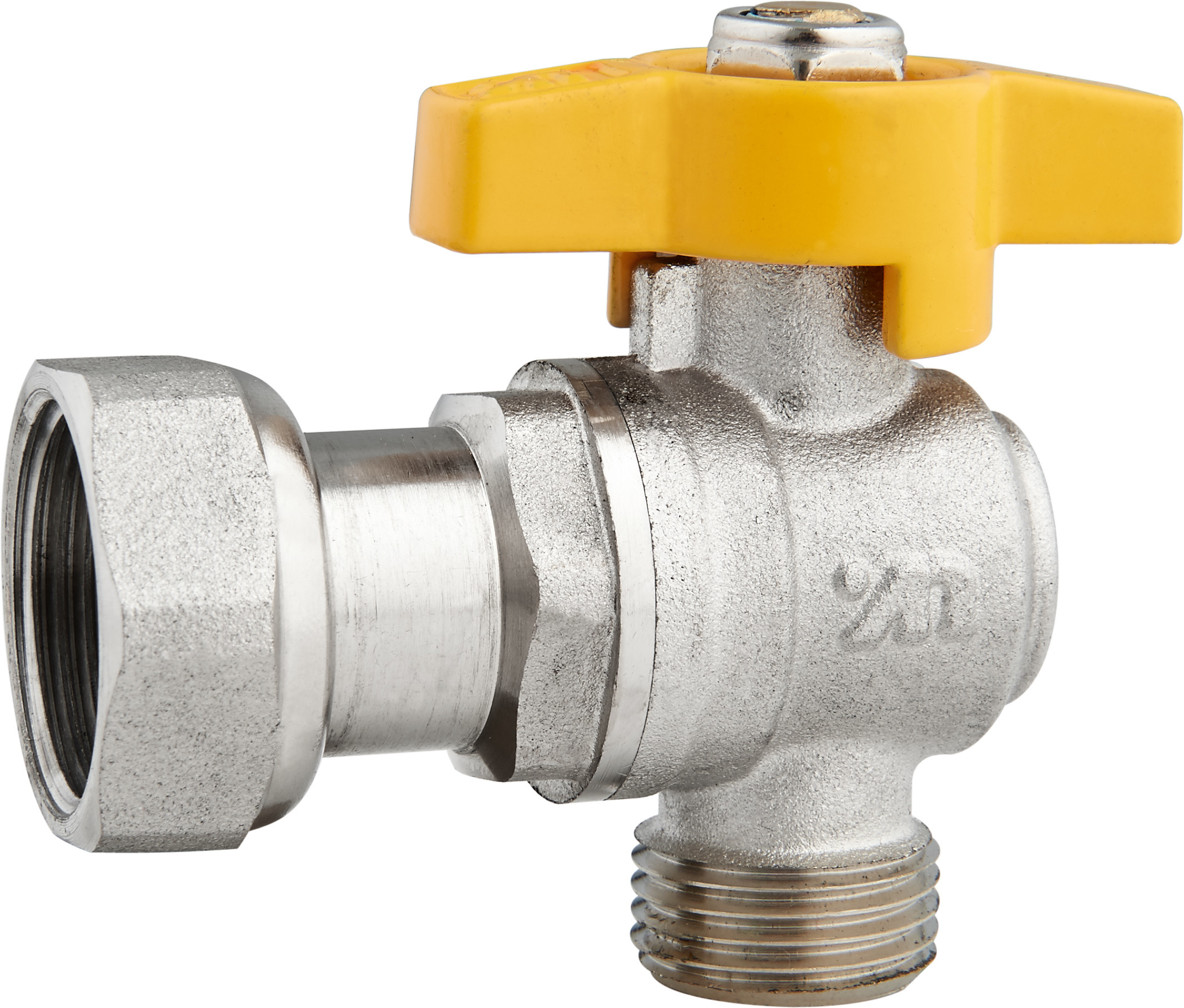 5802C Gas Stove Valve Brass Ball Valve Angle Type DN15 for Residential Gas Supply with Flexible Female Threaded Nut
