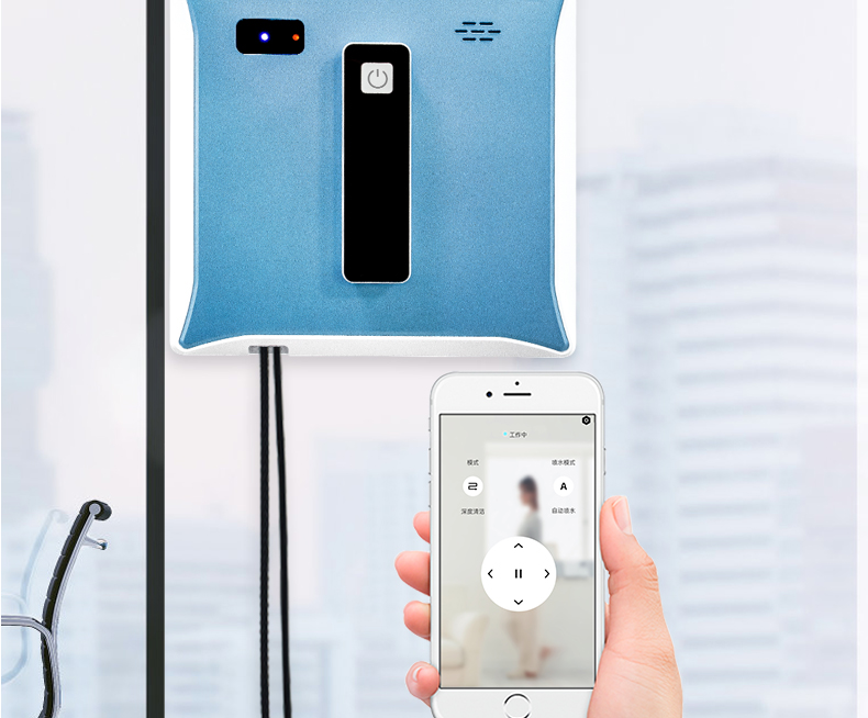 Custom Label Dual Ultrasonic Spray Glass Window Cleaner Robot for Smart Home Cleaning