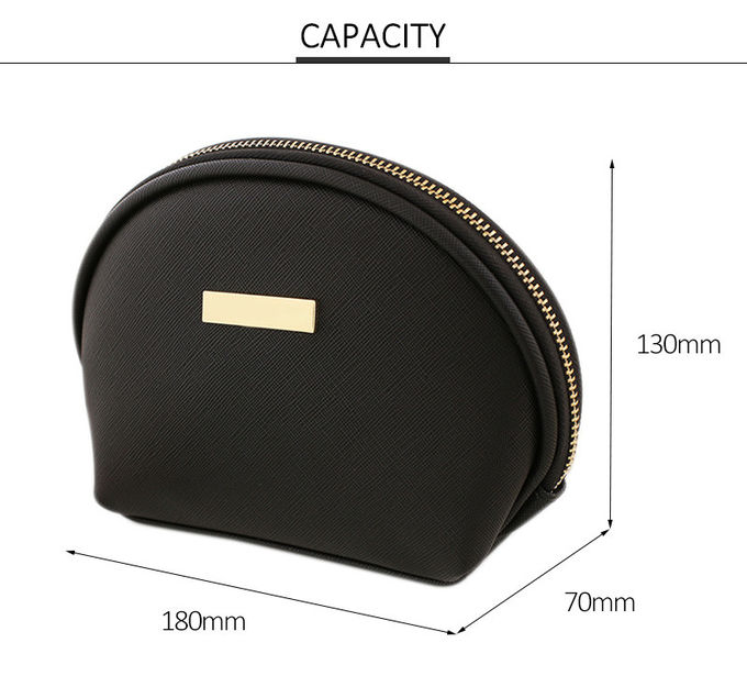 Pink Custom Pu Leather Toiletry Bag with Digital Printing Logo