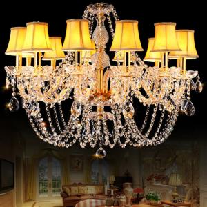 China Gold Crystal chandelier light Fixtures For Dining room Living room (WH-CY-17) wholesale
