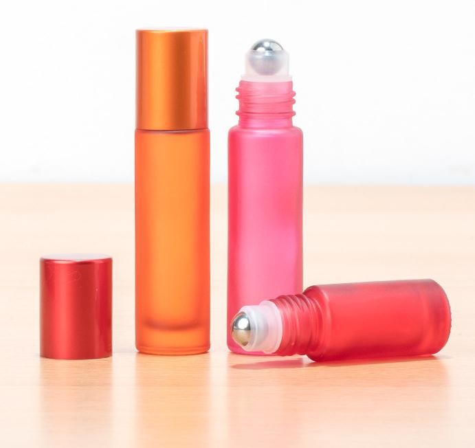 Leak Proof Frosted Essential Oil Roller Bottles OEM ODM Screen Printing
