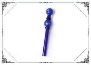 China Borosilicate Glass Smoking Bong Burning Blue Tube 5.7 Inches wholesale