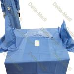 Reinforced Sterile Gynecology Obstetrics Drapes Pack Integrated With Leggings