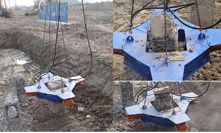BEIYI MK180S Round pile Hydraulic Pile Breaker cutting concrete foundation machinery for excavatoror or crane