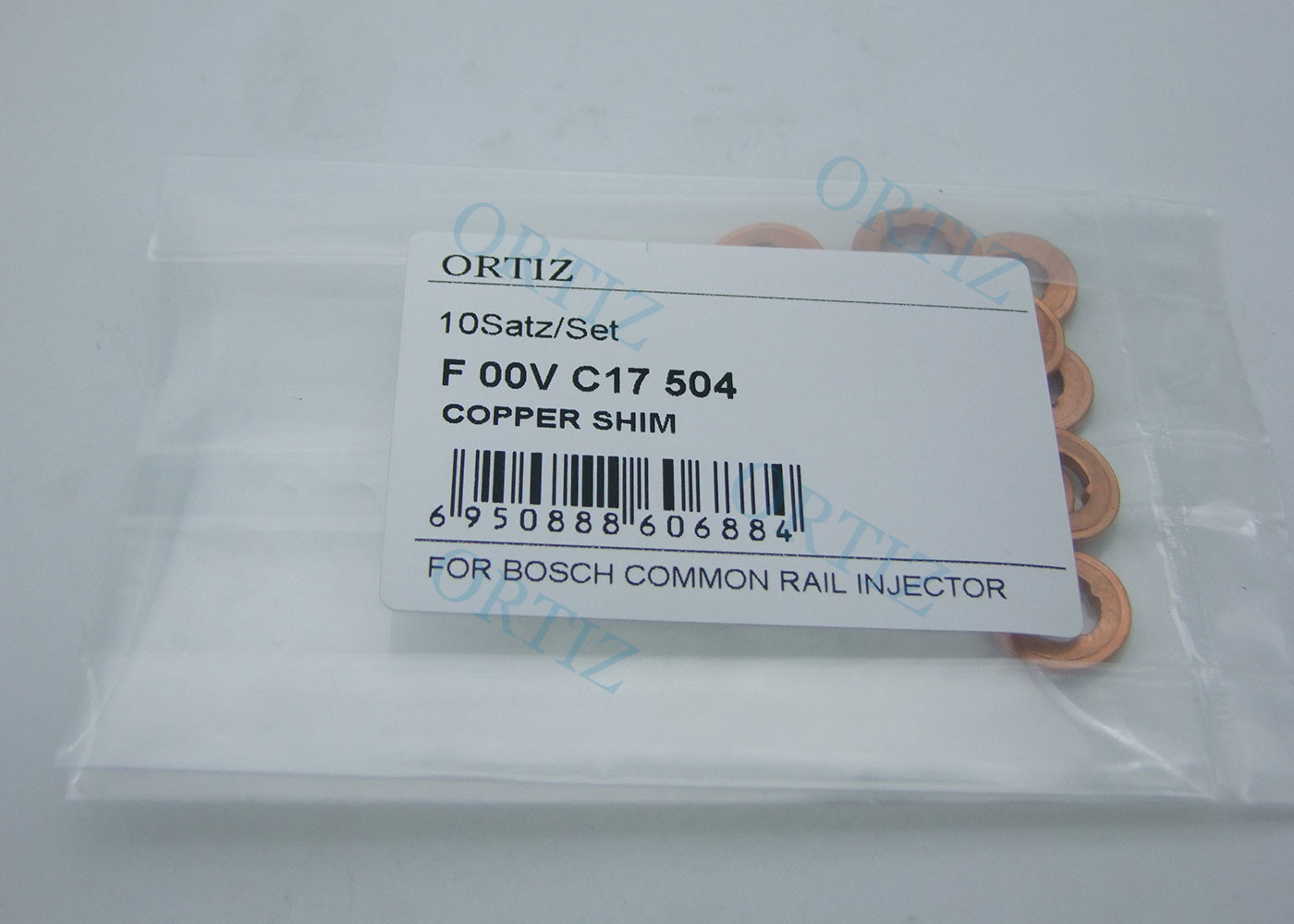 ORTIZ common rail nozzle copper washer F 00V C17 504 injector copper spacer F00VC17504 size 7.1*15*2 MM