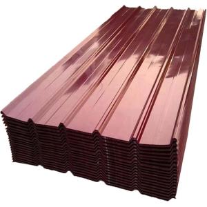 China Purple Red Prepainted Corrugated Roofing Sheet DX51D PPGI Roof Sheet wholesale