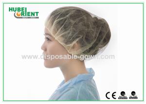 China Colored bouffant caps disposable Breathable Round surgical head cover wholesale
