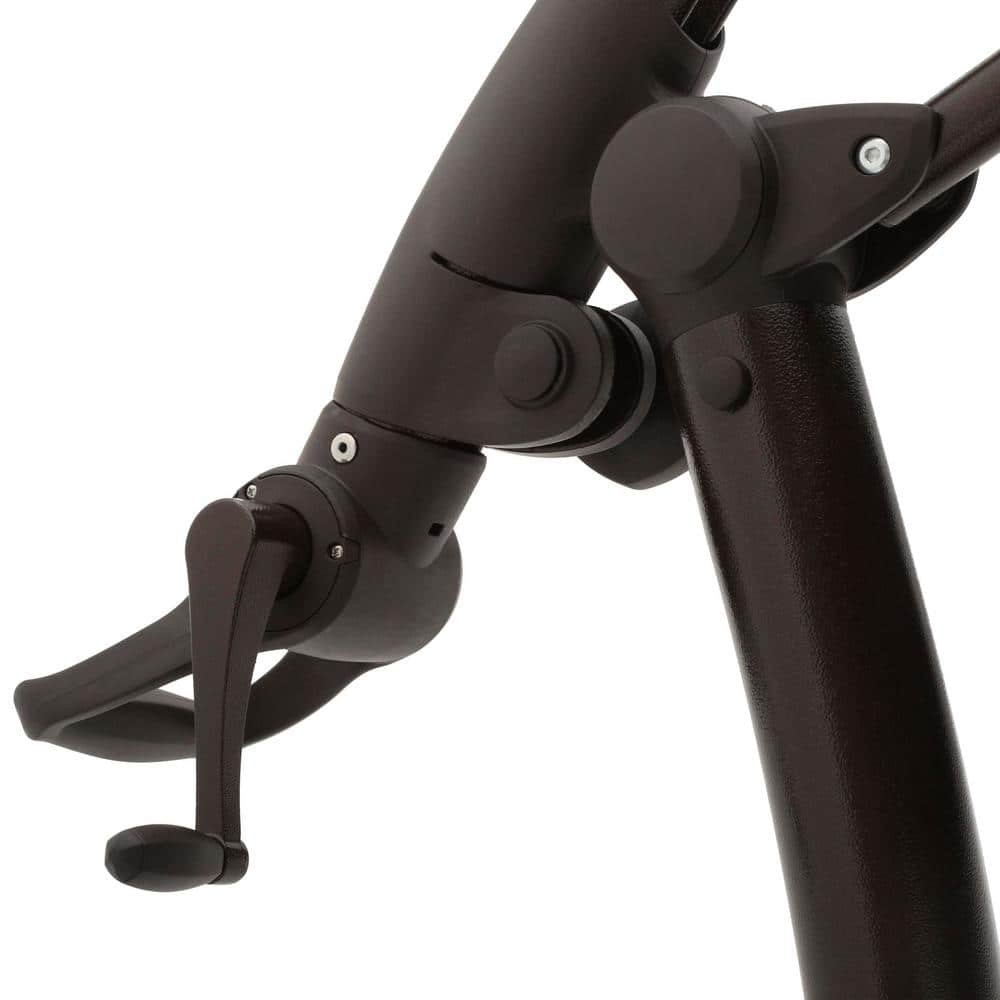 Outdoor Furniture AJUNION 11ft Waterproof Cantilever Umbrella with Solar Power LED