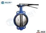 Lever Operated Wafer Butterfly Valve , Cast Iron Concentric Butterfly Valve