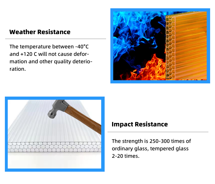 Factory Wholesale Polycarbonate Sheet 3mm 4mm,6mm ,8mm clear twin wall hollow Polycarbonate Sheet for Bathroom Wall Panel