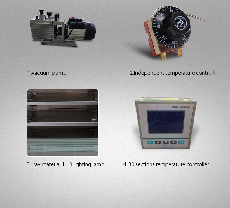 0.9CF Vacuum Small Drying Oven 304 Stainless Steel Hot Air Drying Chamber
