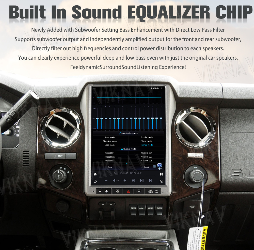 12.1'' Touch Screen 8core Android 13 Car Dvd Player For Ford F250/F350 2013-2014