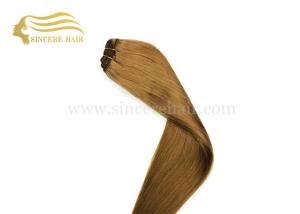 China 24 Inch Remy Human Hair Extensions, 60 CM Long Light Brown Remy Human Hair Weave Weft Extensions 100 Gram For Sale wholesale
