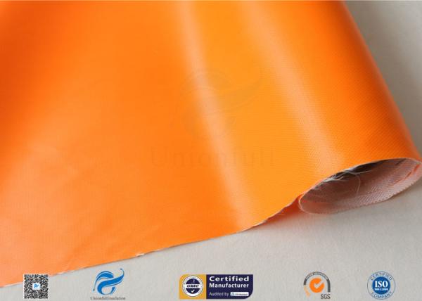 0.5mm Orange Silicone Coated Fiberglass Fabric For Thermal Insulation Fire
