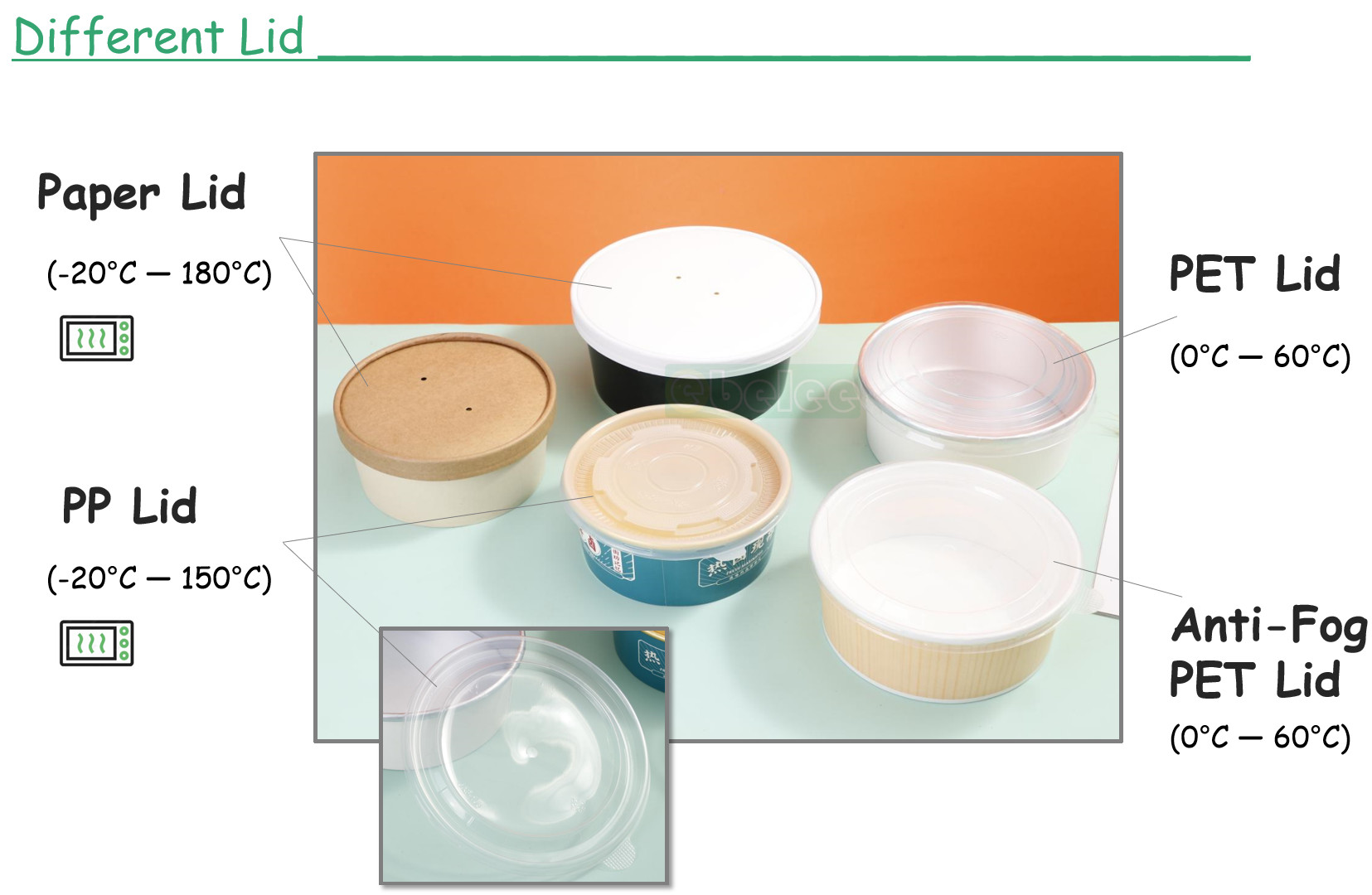 Customized Disposable Kraft Paper Salad Bowl With Lid For Food Paper Container