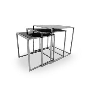 China Modern Style Removable 8.5kgs Living Room Glass Side Tables wholesale