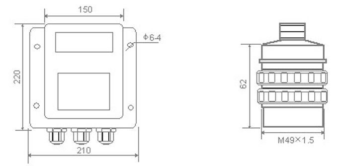 Effluent Treatment Plant Electromagnetic Ultrasonic Flow Meters -40 C - 55 C Ambient Temperature